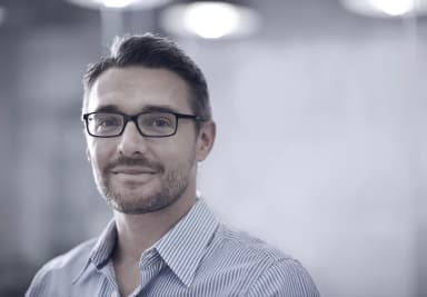Professional man wearing glasses